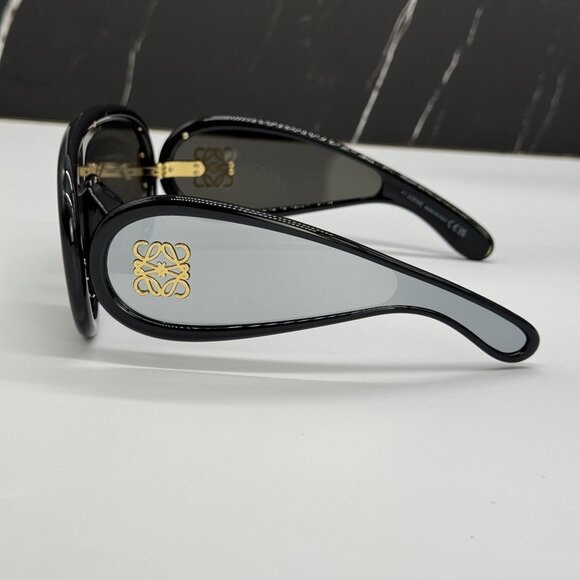 NEW LOEWE LW40108I 01C, UNISEX BLACK SILVER LOEWE SUNGLASSES main image 10